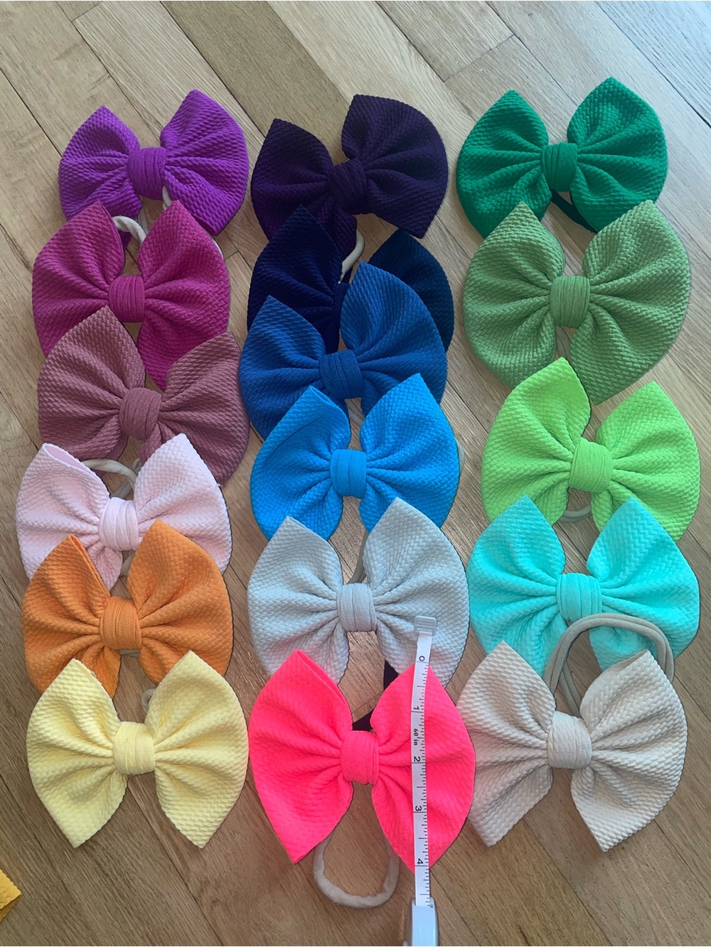 Infant/toddler Bow on nylon- Multicolor Set skipper Ave off etsy